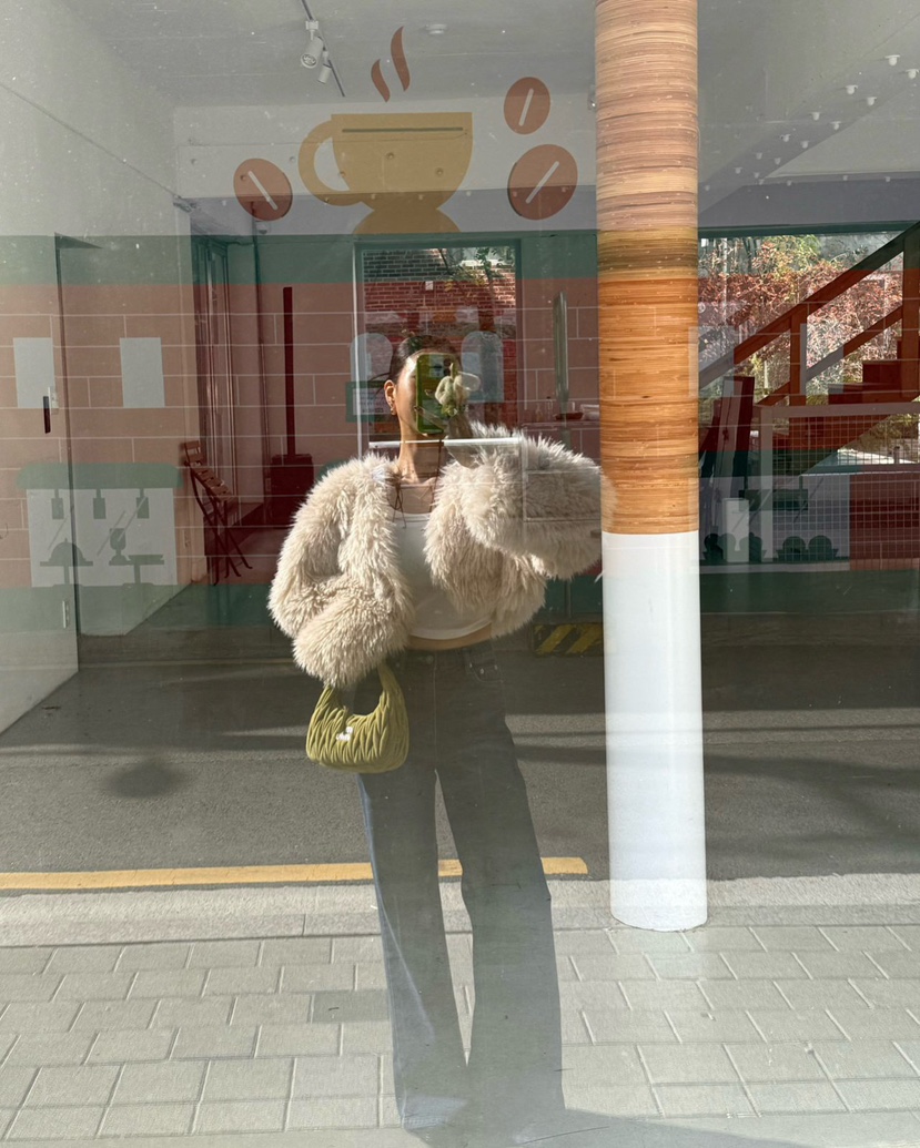 REVE CITE-L東大門㊣代購女士新款推薦休閑時尚熱賣夾克毛皮REVE CITE夾克