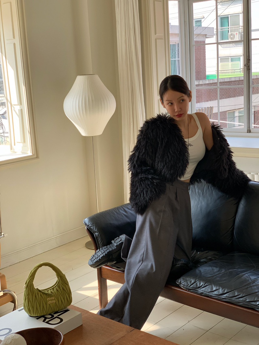 REVE CITE-L東大門㊣代購女士新款推薦休閑時尚熱賣夾克毛皮REVE CITE夾克