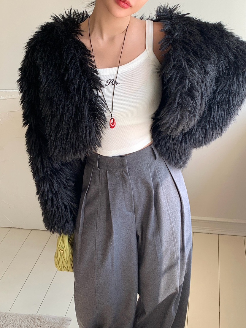 REVE CITE-L東大門㊣代購女士新款推薦休閑時尚熱賣夾克毛皮REVE CITE夾克