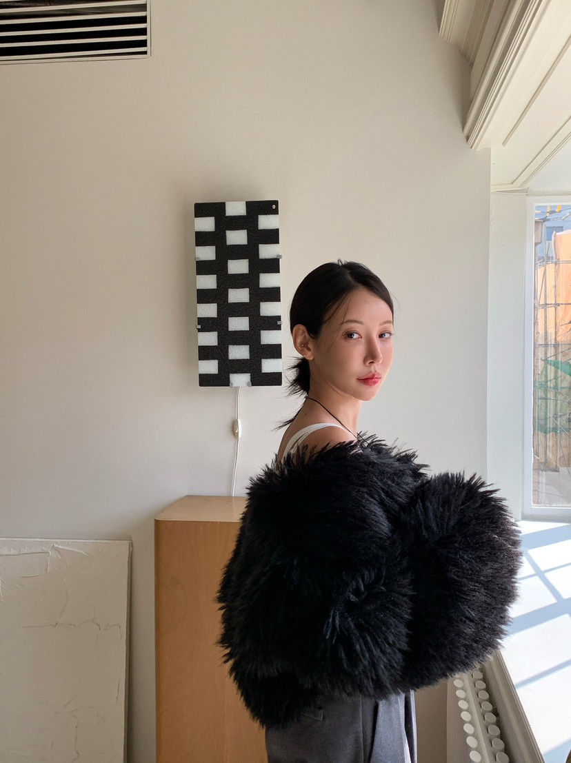 REVE CITE-L東大門㊣代購女士新款推薦休閑時尚熱賣夾克毛皮REVE CITE夾克