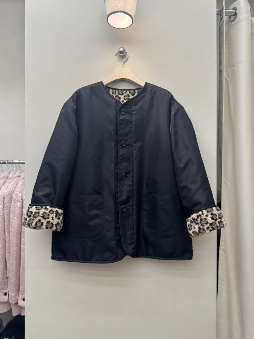 NOTHING韓國直郵㊣女裝新款時尚25秋冬人氣職業熱賣夾克兩面穿NOTHING夾克圖色2