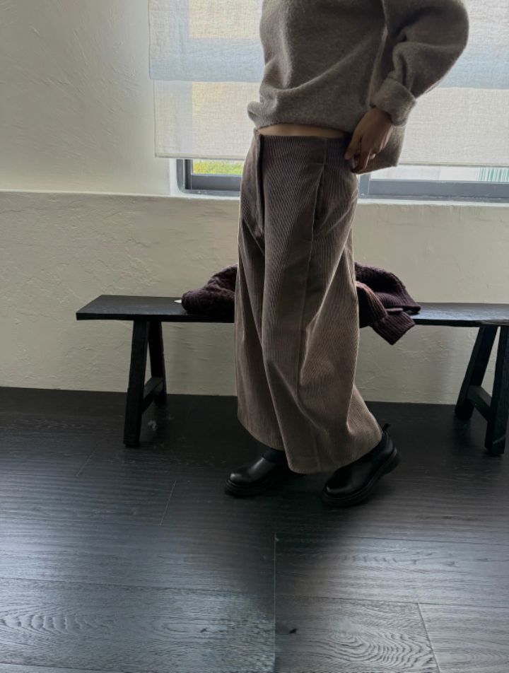 MARE東大門㊣直郵女裝新品休閑熱賣時尚職業推薦休閑褲燈芯絨MARE休閑褲圖色2