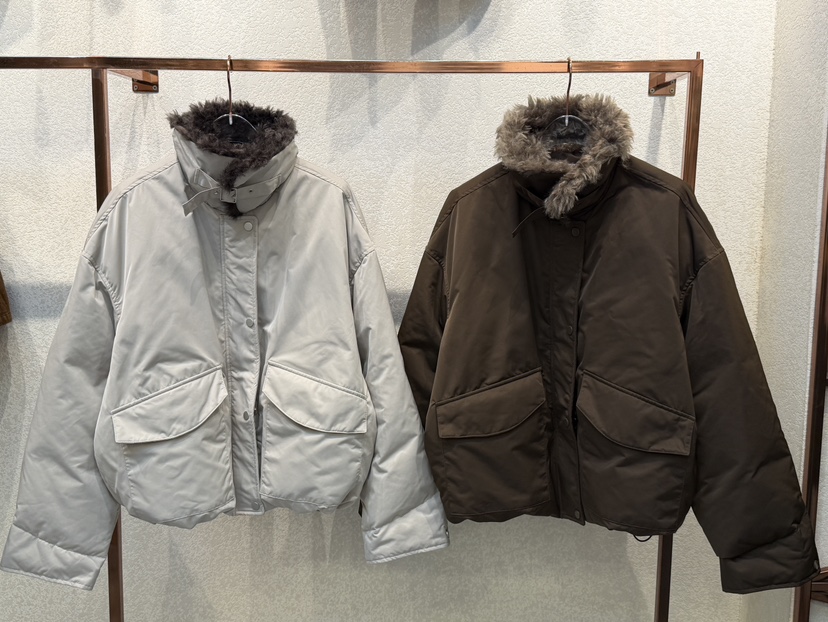 SYMBOL韓國代購㊣女士新品時尚25秋冬人氣休閑短款羽絨服皮草SYMBOL短款羽絨服