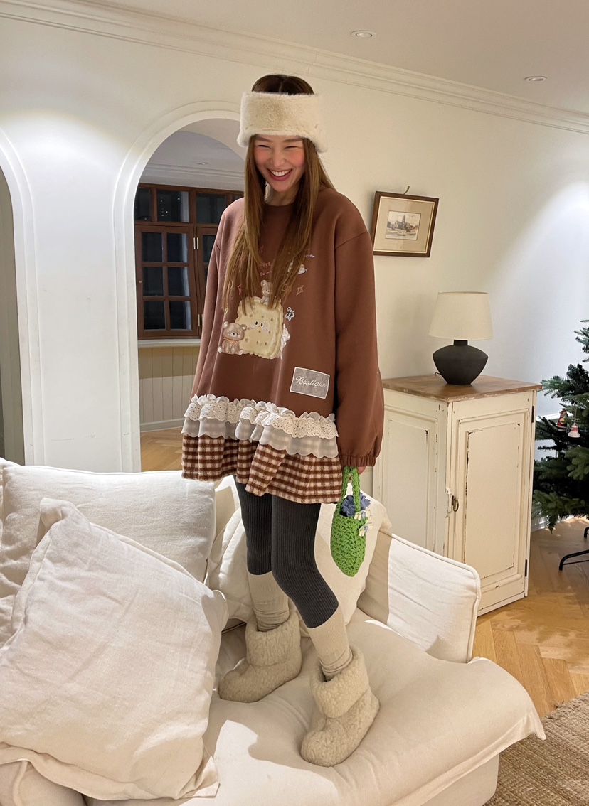 BOUTIQUE-L東大門㊣直郵女士新品職業休閑人氣推薦時尚衛衣BOUTIQUE-L衛衣