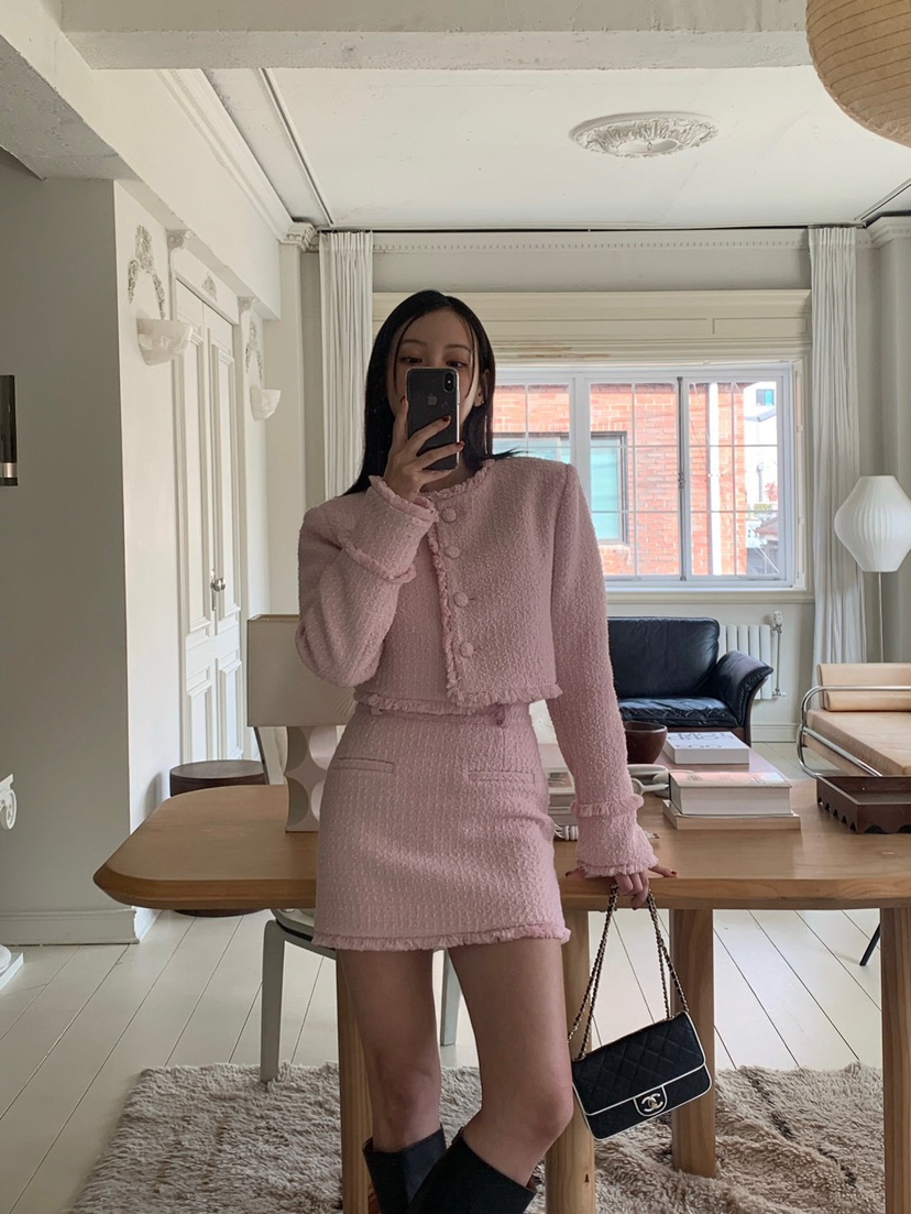 REVE CITE-L東大門㊣代購女士新款職業休閑時尚短裙粗花呢REVE CITE短裙