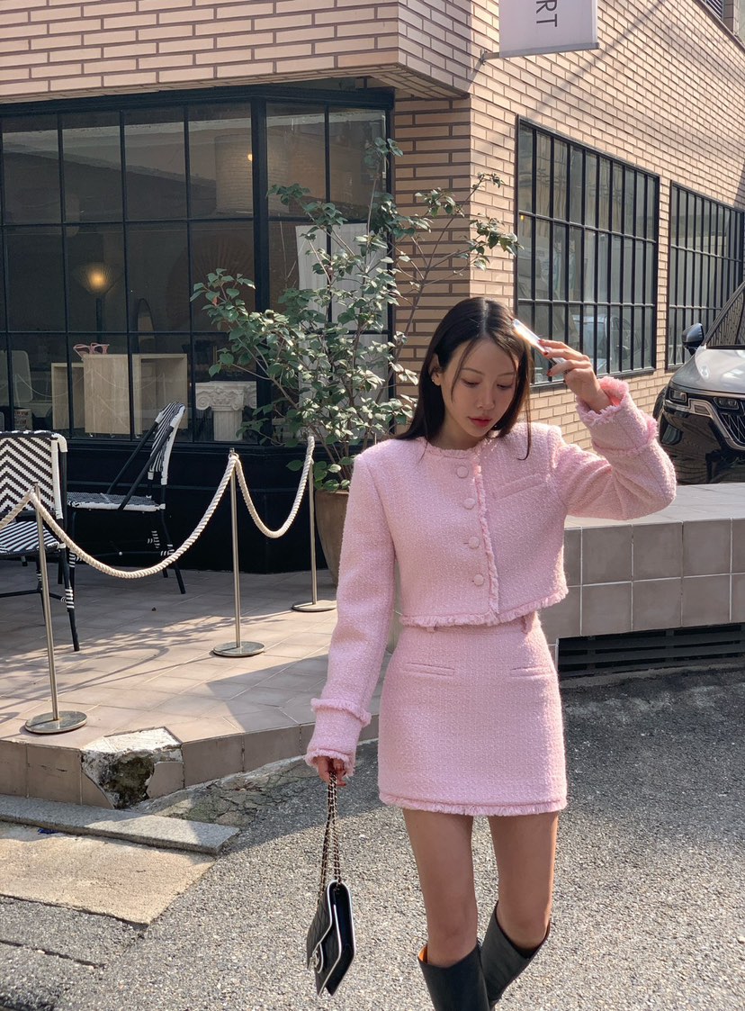 REVE CITE-L東大門㊣代購女士新款職業休閑時尚短裙粗花呢REVE CITE短裙