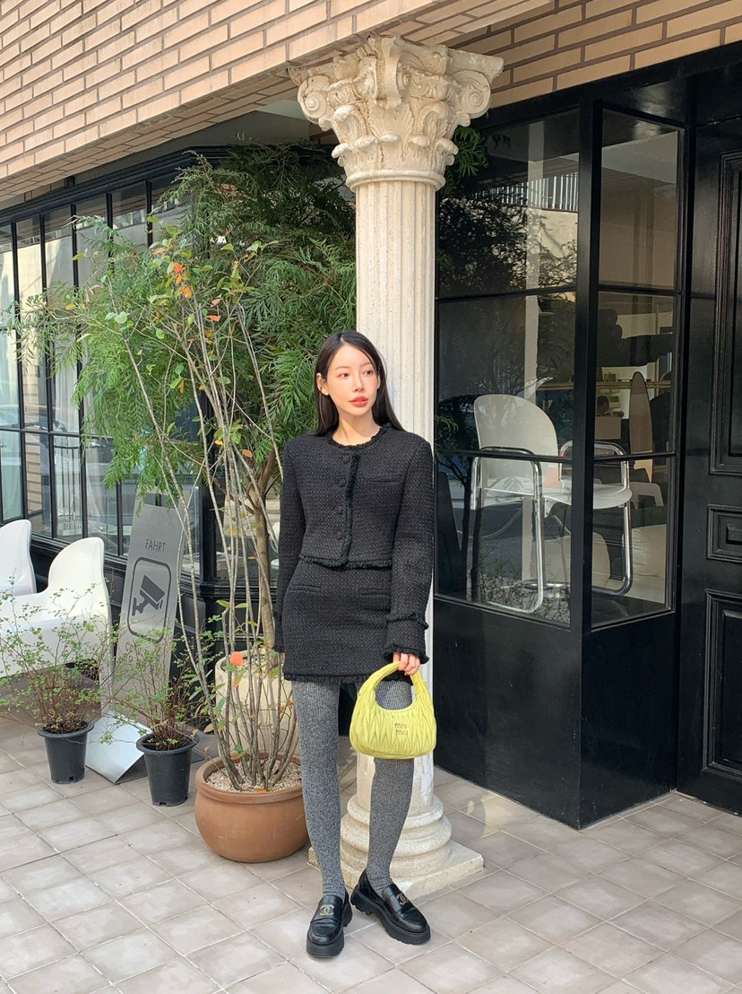 REVE CITE-L東大門㊣代購女士新款職業休閑時尚短裙粗花呢REVE CITE短裙