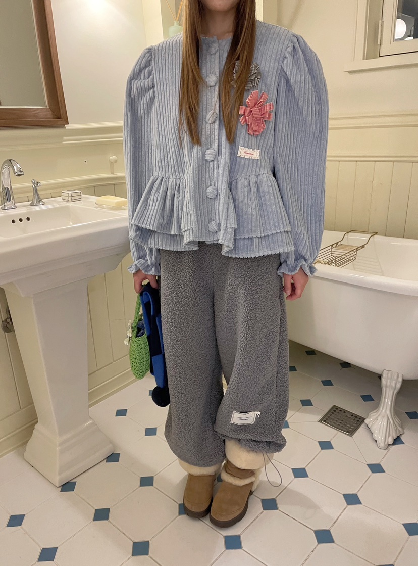 BOUTIQUE-L韓國直郵㊣女裝新款休閑推薦時尚人氣襯衫蕾絲衫BOUTIQUE-L襯衫/蕾絲衫