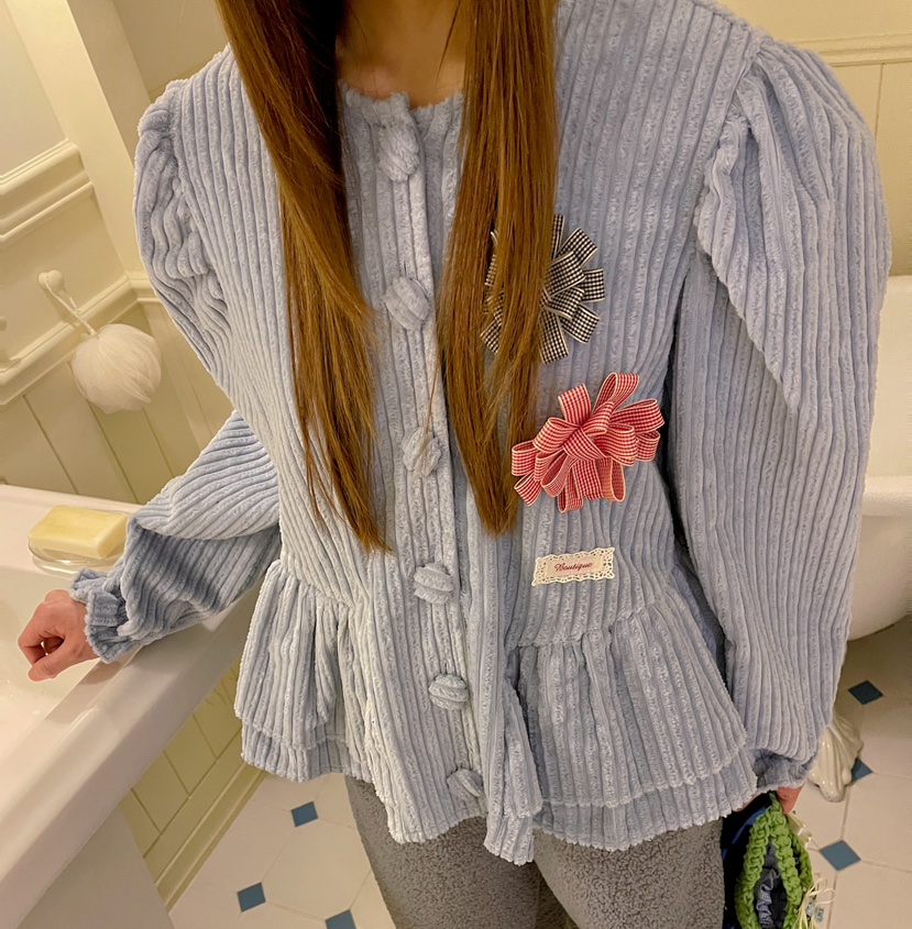 BOUTIQUE-L韓國直郵㊣女裝新款休閑推薦時尚人氣襯衫蕾絲衫BOUTIQUE-L襯衫/蕾絲衫