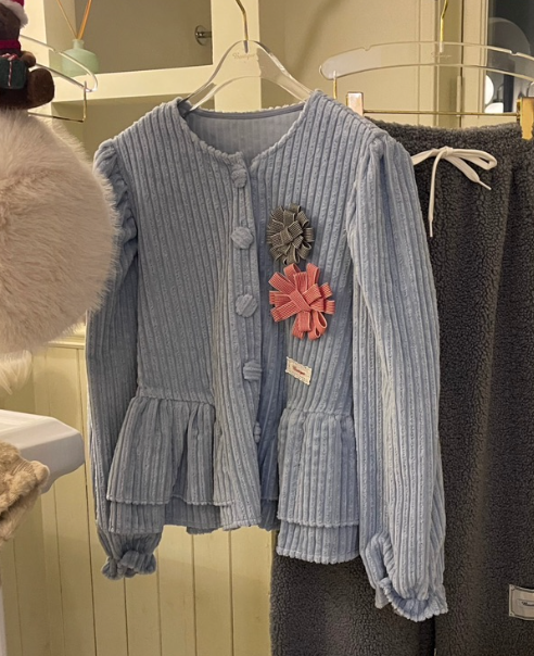 BOUTIQUE-L韓國直郵㊣女裝新款休閑推薦時尚人氣襯衫蕾絲衫BOUTIQUE-L襯衫/蕾絲衫圖色2