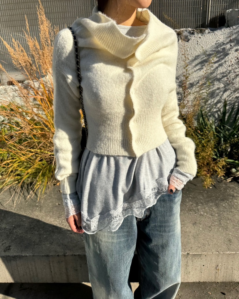 FRANC—L韓國代購㊣女士新品人氣推薦職業休閑熱賣針織衫露肩FRANC針織衫