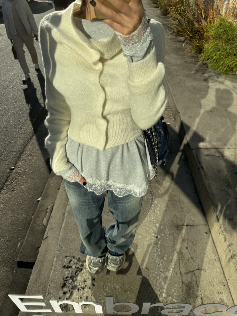 FRANC—L韓國代購㊣女士新品人氣推薦職業休閑熱賣針織衫露肩FRANC針織衫