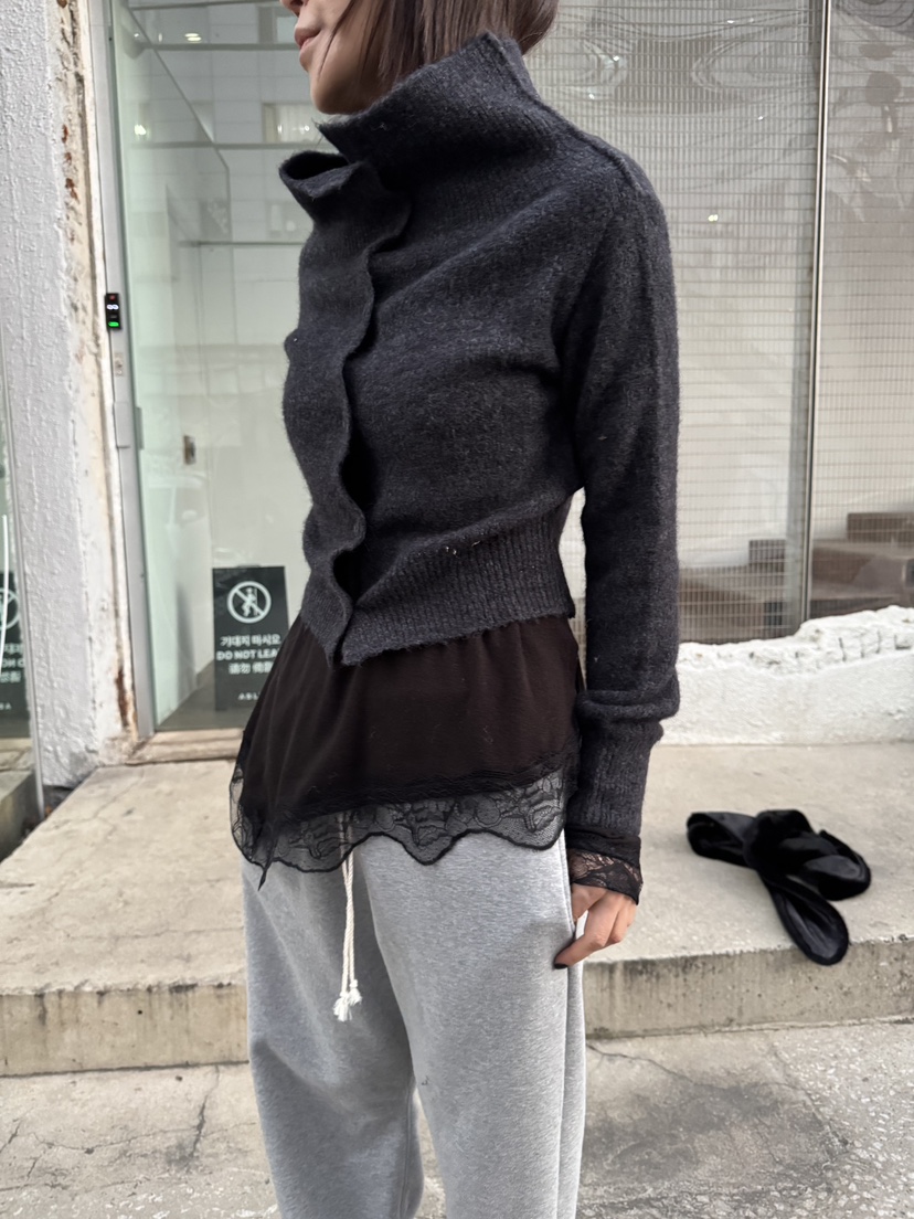 FRANC—L韓國代購㊣女士新品人氣推薦職業休閑熱賣針織衫露肩FRANC針織衫圖色3