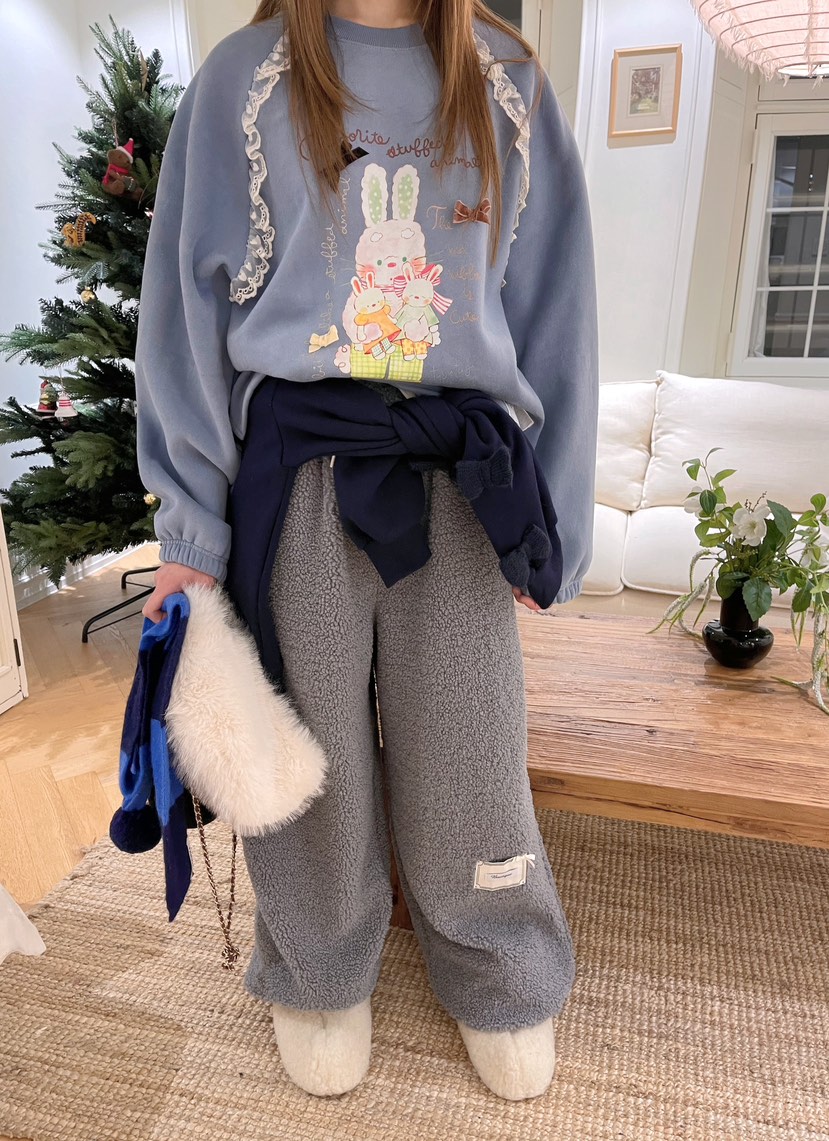 BOUTIQUE-L東大門㊣直郵女士新品時尚職業25秋冬推薦衛衣兔子BOUTIQUE-L衛衣