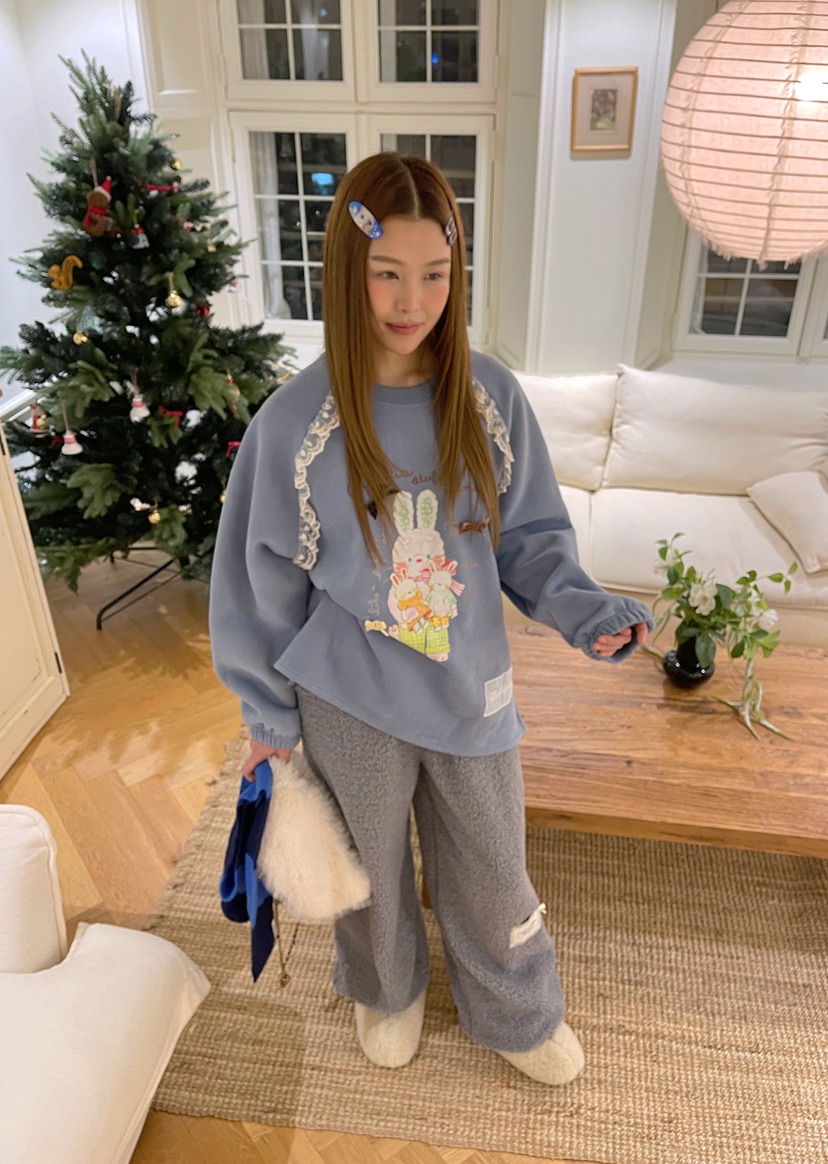 BOUTIQUE-L東大門㊣直郵女士新品時尚職業25秋冬推薦衛衣兔子BOUTIQUE-L衛衣