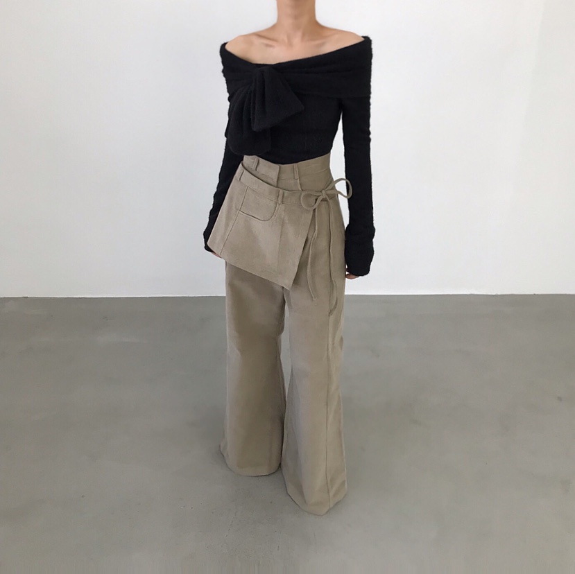 2TWO MOON韓國代購㊣女士新款職業休閑25秋冬休閑褲燈芯絨2TWO MOON休閑褲