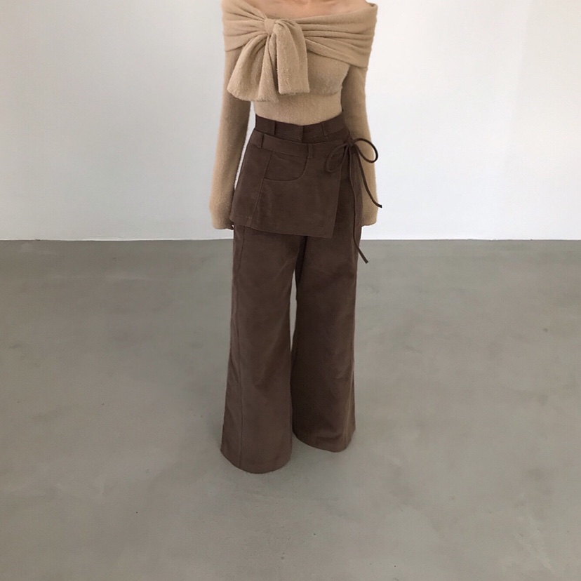 2TWO MOON韓國代購㊣女士新款職業休閑25秋冬休閑褲燈芯絨2TWO MOON休閑褲