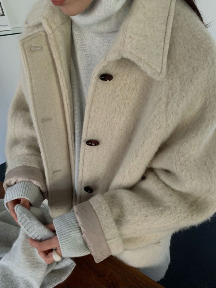 MARE韓國代購㊣女裝新款時尚25秋冬熱賣休閑職業人氣短款大衣MARE短款大衣