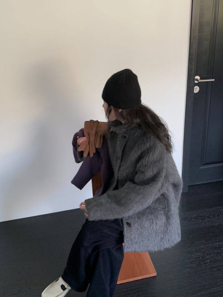 MARE韓國代購㊣女裝新款時尚25秋冬熱賣休閑職業人氣短款大衣MARE短款大衣