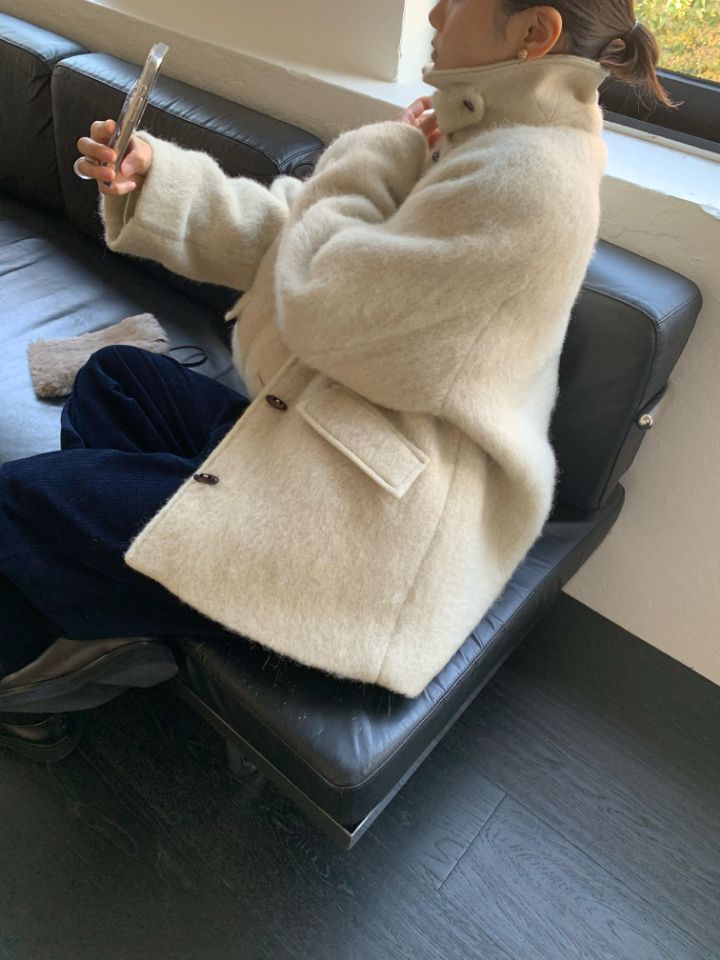 MARE韓國代購㊣女裝新款時尚25秋冬熱賣休閑職業人氣短款大衣MARE短款大衣