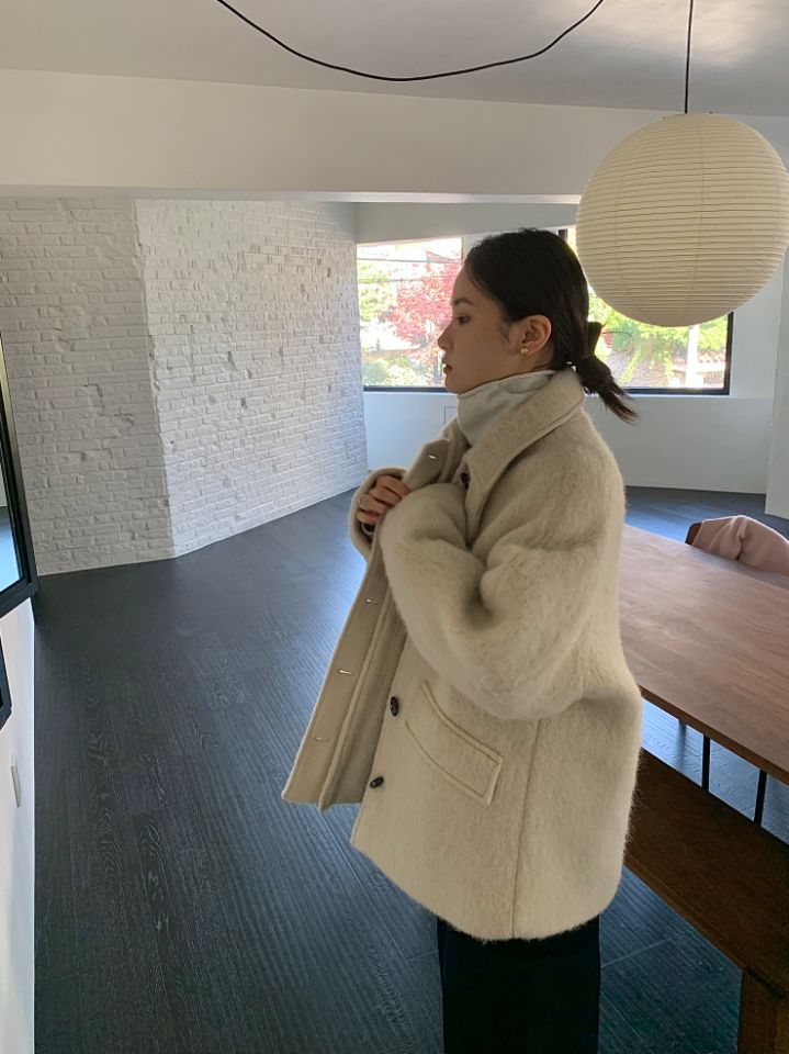 MARE韓國代購㊣女裝新款時尚25秋冬熱賣休閑職業人氣短款大衣MARE短款大衣