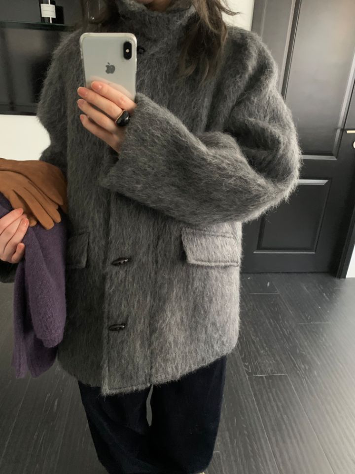 MARE韓國代購㊣女裝新款時尚25秋冬熱賣休閑職業人氣短款大衣MARE短款大衣圖色2