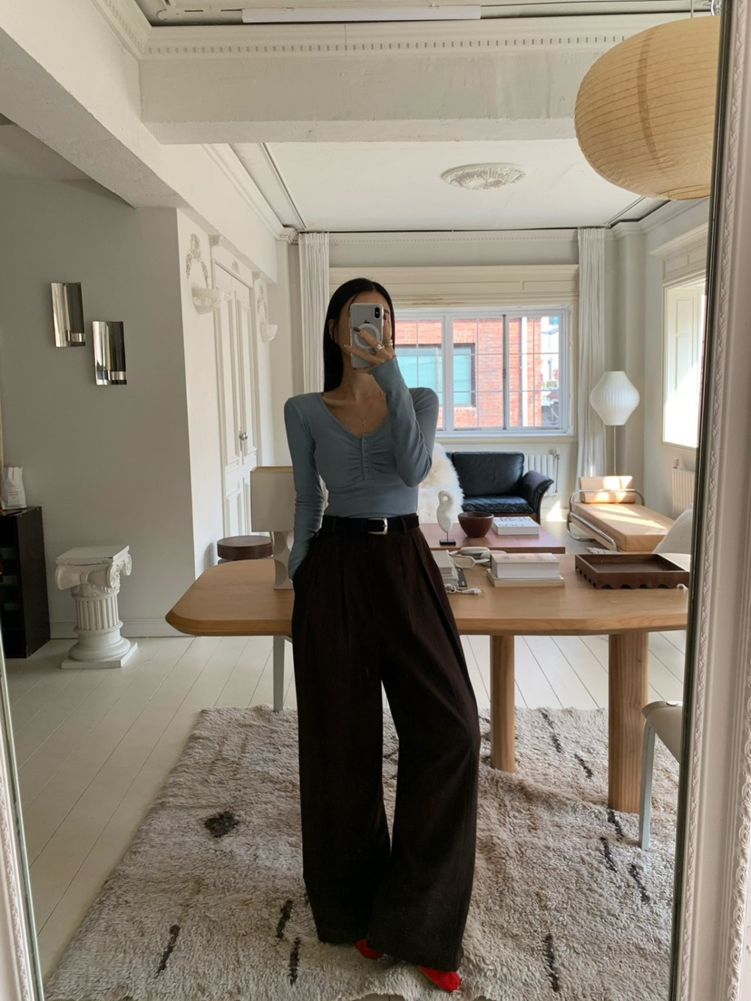 REVE CITE-L東大門㊣實拍女士新品職業休閑時尚人氣休閑褲REVE CITE休閑褲