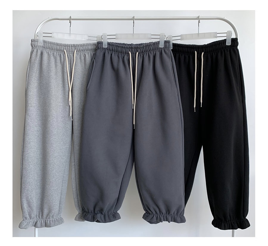 TOLL東大門㊣實拍女士新品人氣25秋冬推薦休閑褲荷葉邊抓絨TOLL休閑褲