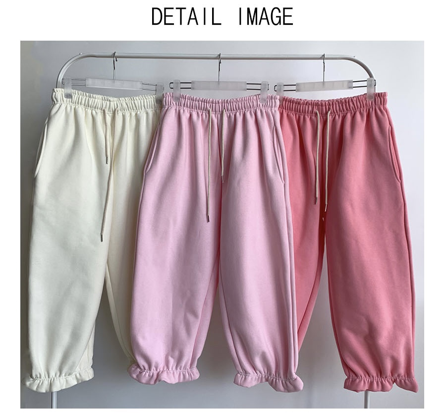 TOLL東大門㊣實拍女士新品人氣25秋冬推薦休閑褲荷葉邊抓絨TOLL休閑褲