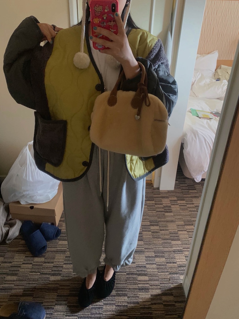 TOLL東大門㊣實拍女士新品人氣25秋冬推薦休閑褲荷葉邊抓絨TOLL休閑褲