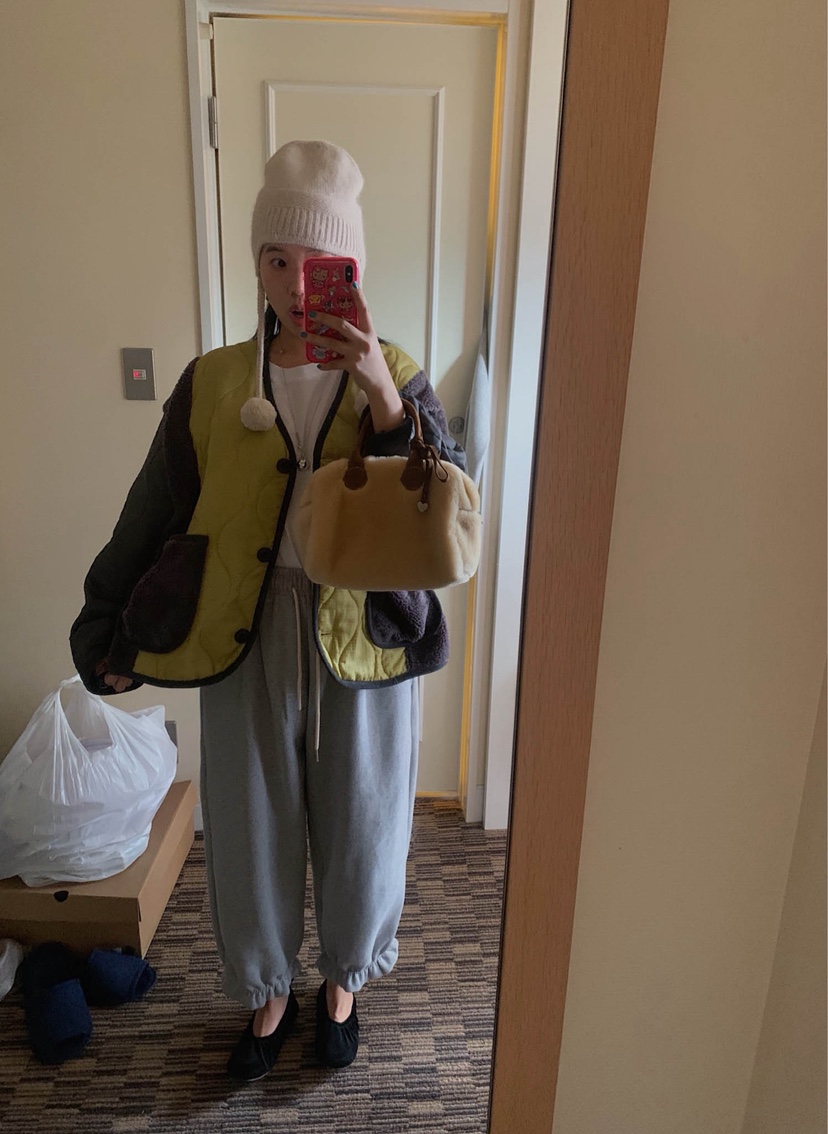 TOLL東大門㊣實拍女士新品人氣25秋冬推薦休閑褲荷葉邊抓絨TOLL休閑褲