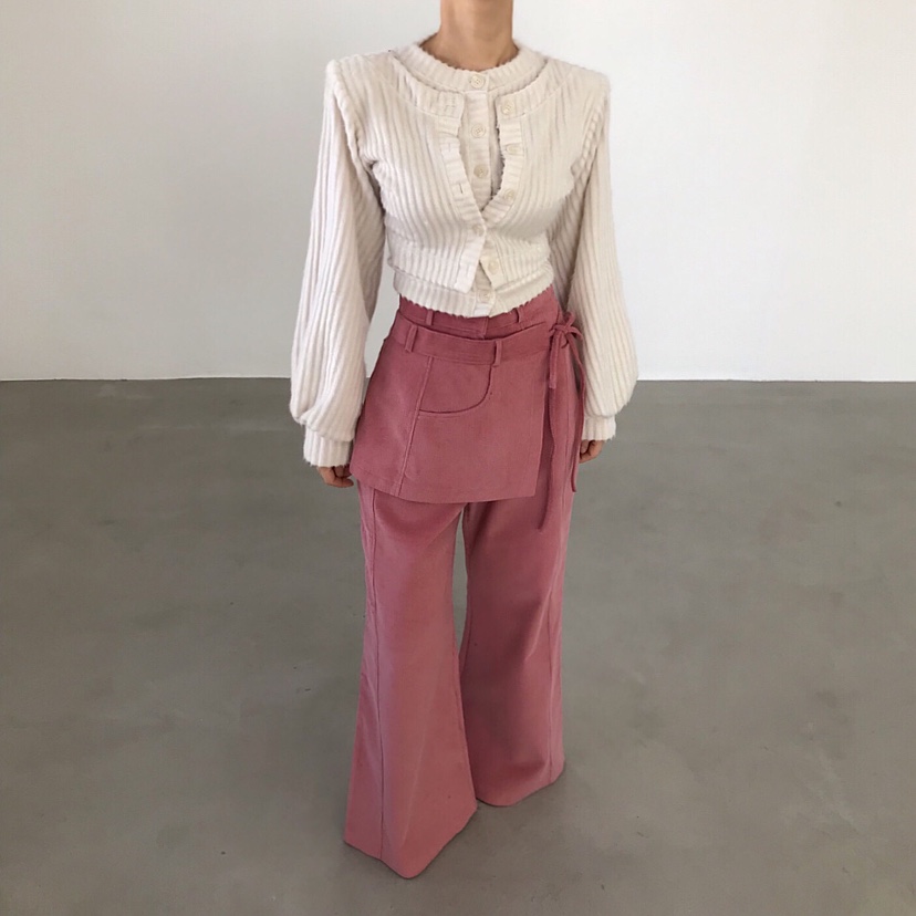 2TWO MOON韓國直郵㊣女士新款職業人氣25秋冬針織衫羊毛衫雙層2TWO MOON針織衫圖色1