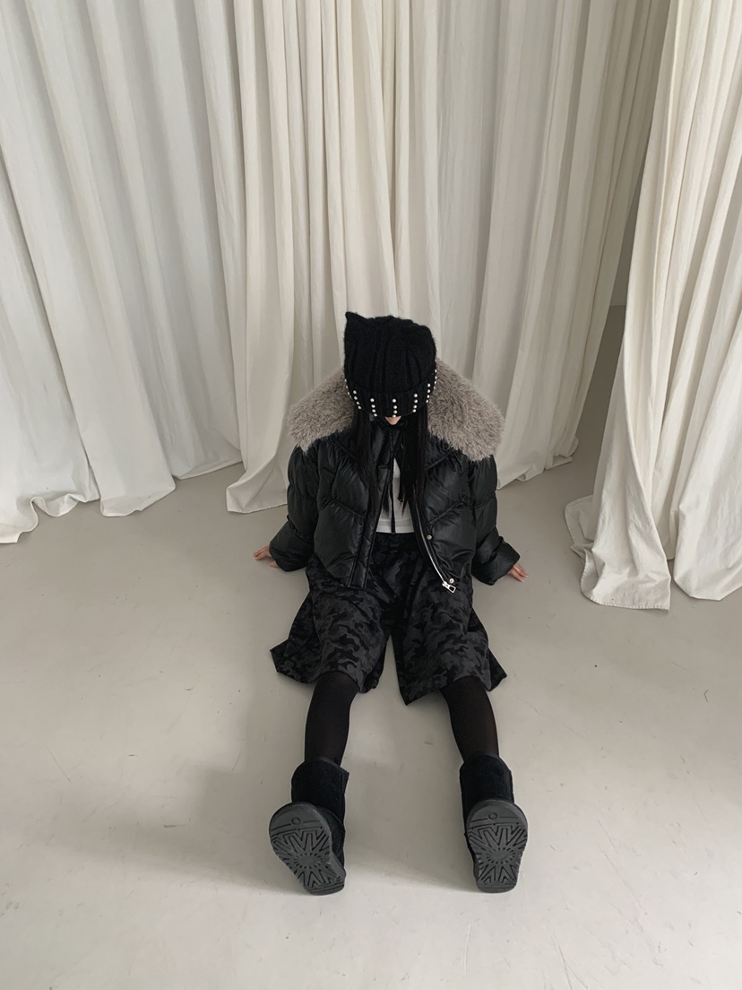 MABE東大門㊣實拍女士新品職業人氣推薦真品短款羽絨服皮革MABE短款羽絨服