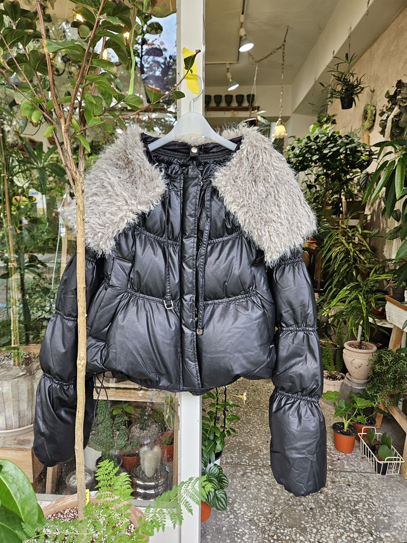 MABE東大門㊣實拍女士新品職業人氣推薦真品短款羽絨服皮革MABE短款羽絨服圖色1