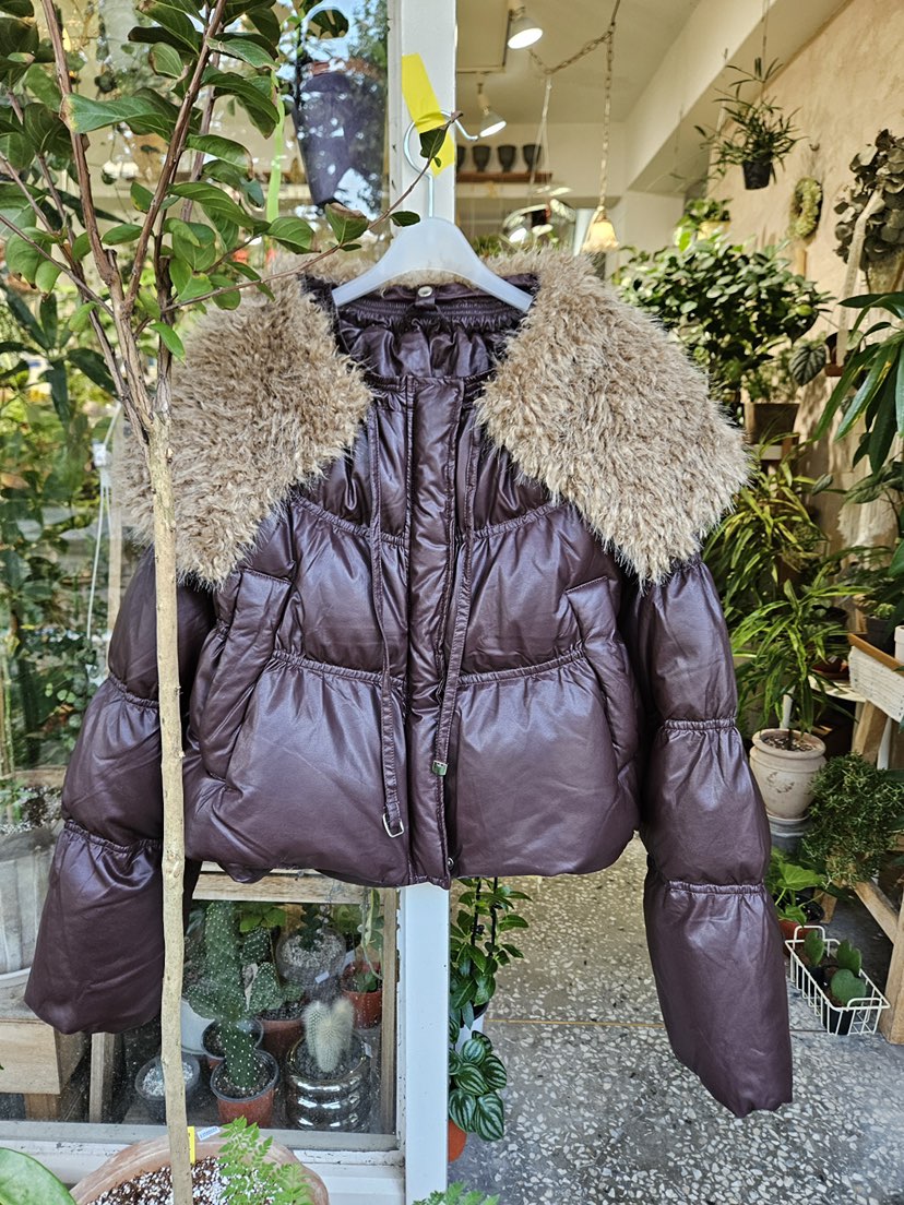 MABE東大門㊣實拍女士新品職業人氣推薦真品短款羽絨服皮革MABE短款羽絨服圖色2