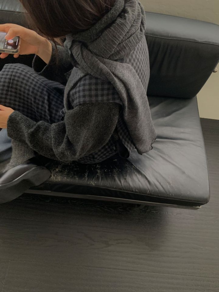 MARE韓國代購㊣女裝新品25秋冬時尚連衣裙不含內搭V領羊毛格紋MARE連衣裙