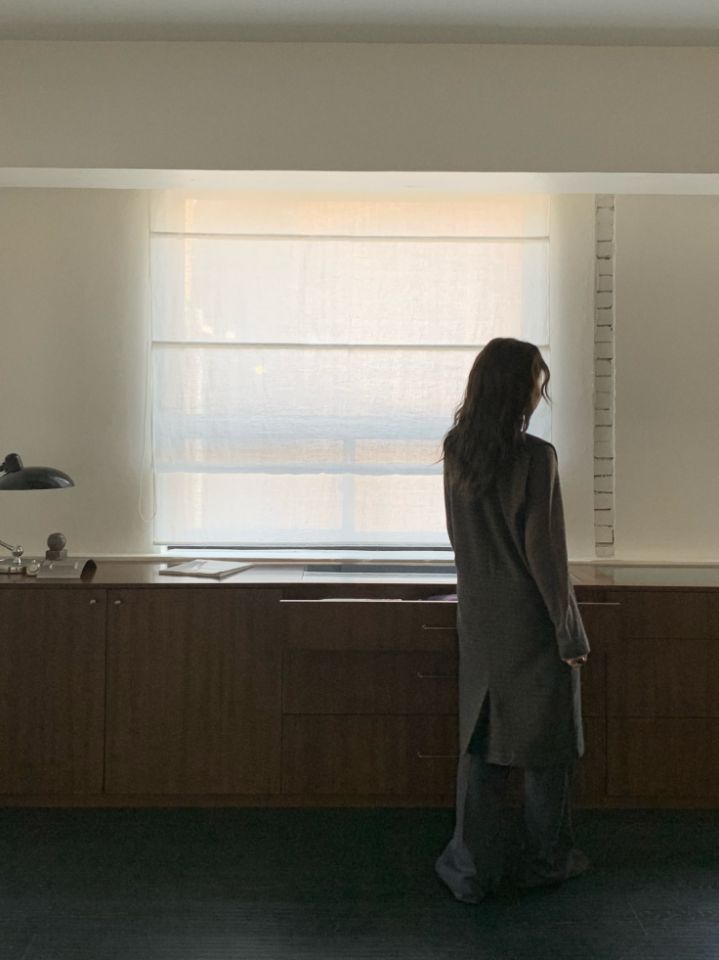 MARE韓國代購㊣女裝新品25秋冬時尚連衣裙不含內搭V領羊毛格紋MARE連衣裙