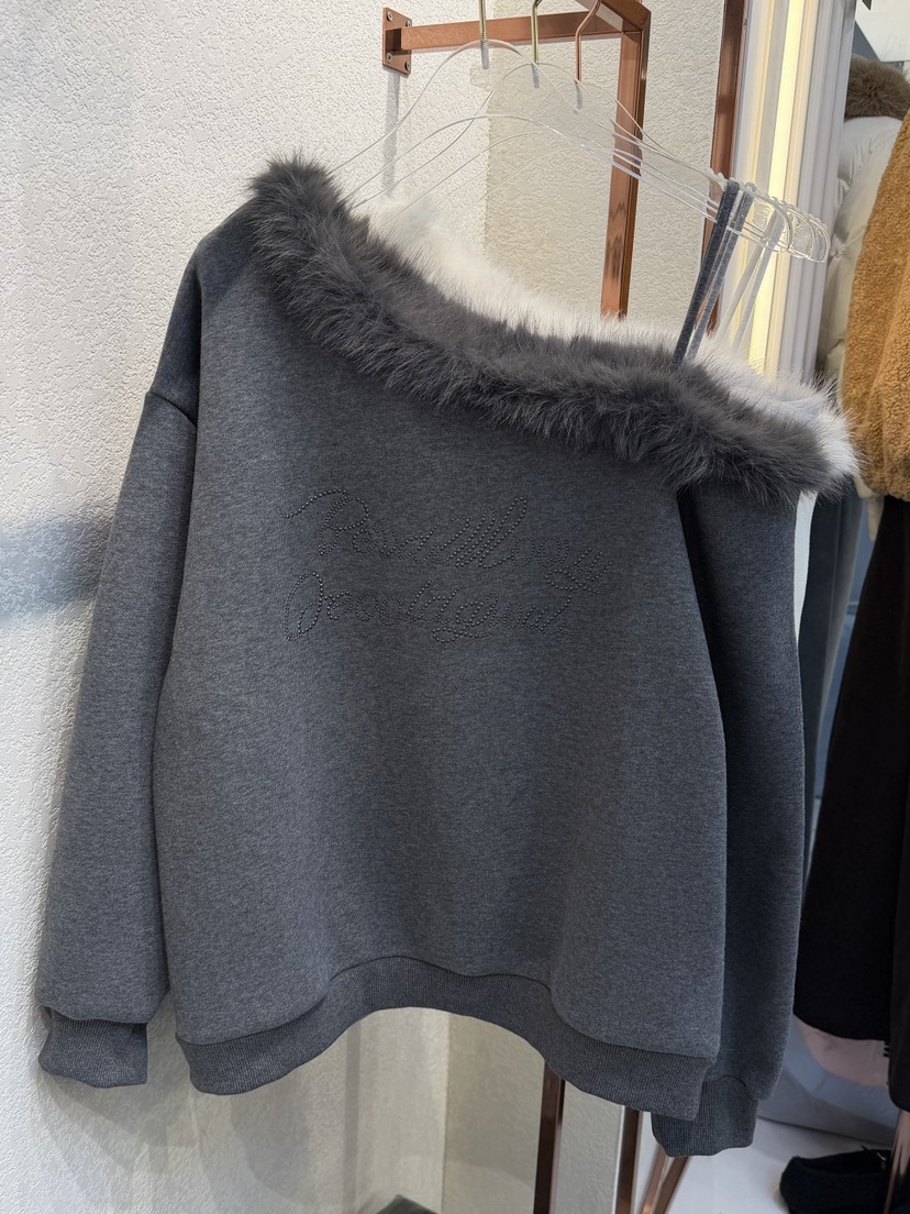 SYMBOL東大門㊣實拍女裝新款人氣熱賣真品推薦時尚衛衣貂皮SYMBOL衛衣圖色3