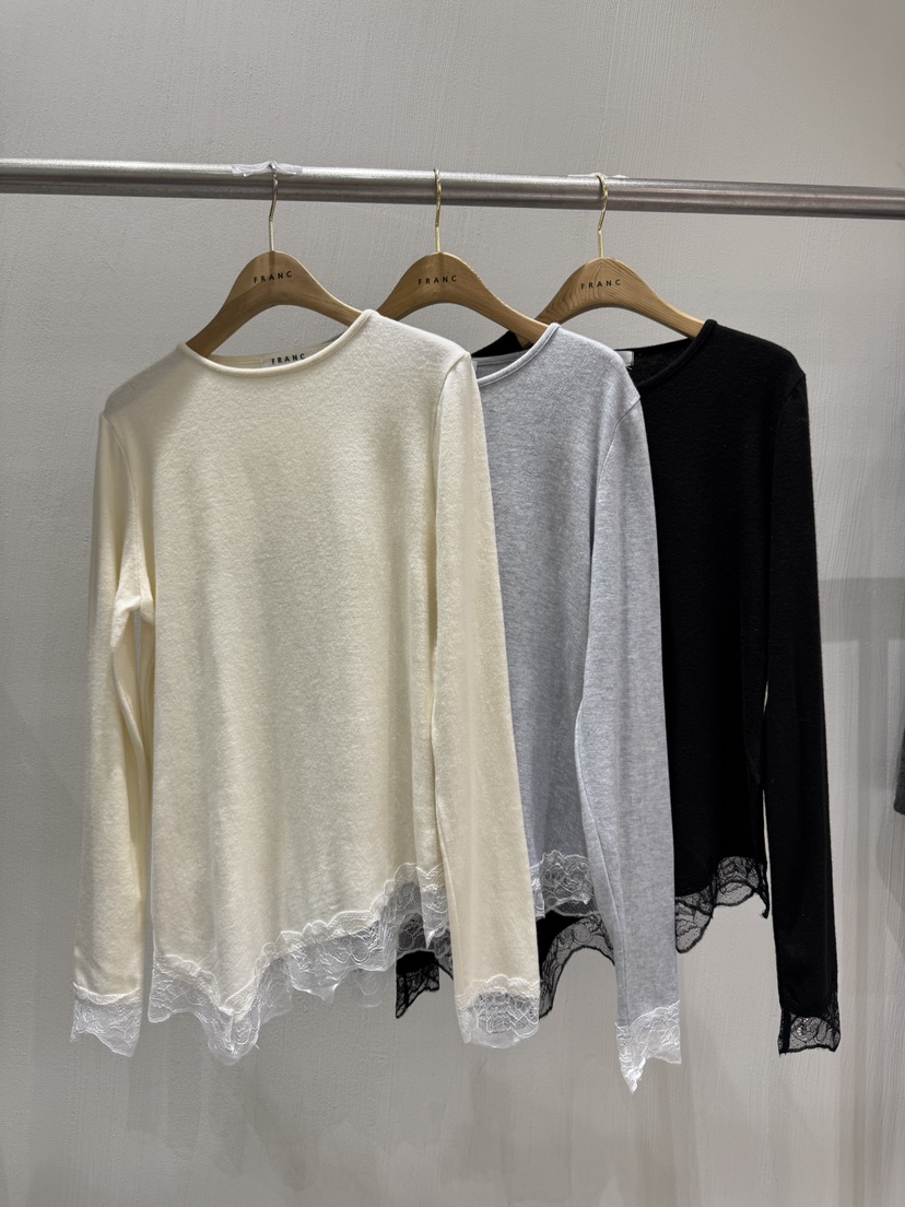FRANC—L東大門㊣實拍女裝新款職業真品休閑推薦長袖T恤羊毛FRANC長袖T恤