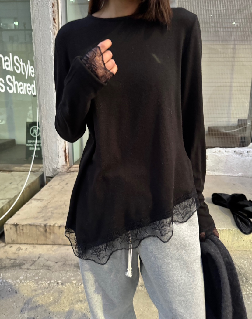 FRANC—L東大門㊣實拍女裝新款職業真品休閑推薦長袖T恤羊毛FRANC長袖T恤圖色1