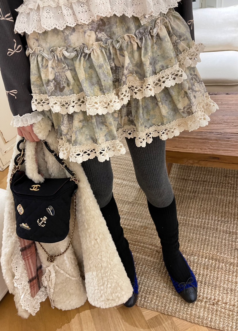 BOUTIQUE-L韓國直郵㊣女裝新品人氣25秋冬休閑真品時尚短裙BOUTIQUE-L短裙