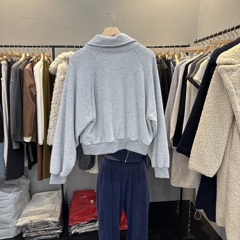 FLAMME TOIT東大門㊣直郵女士新品熱賣時尚職業夾克加絨拉鏈FLAMME TOIT夾克