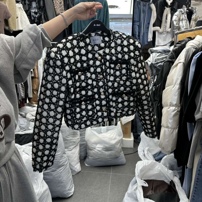 A-DEL東大門㊣代購女裝新品時尚熱賣25秋冬休閑真品夾克絨A-DEL夾克圖色2