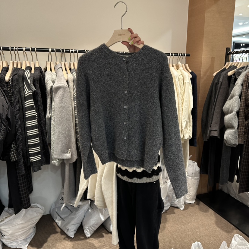 LE BUTTER東大門㊣代購女裝新款25秋冬人氣針織衫羊毛開衫LE BUTTER針織衫圖色2