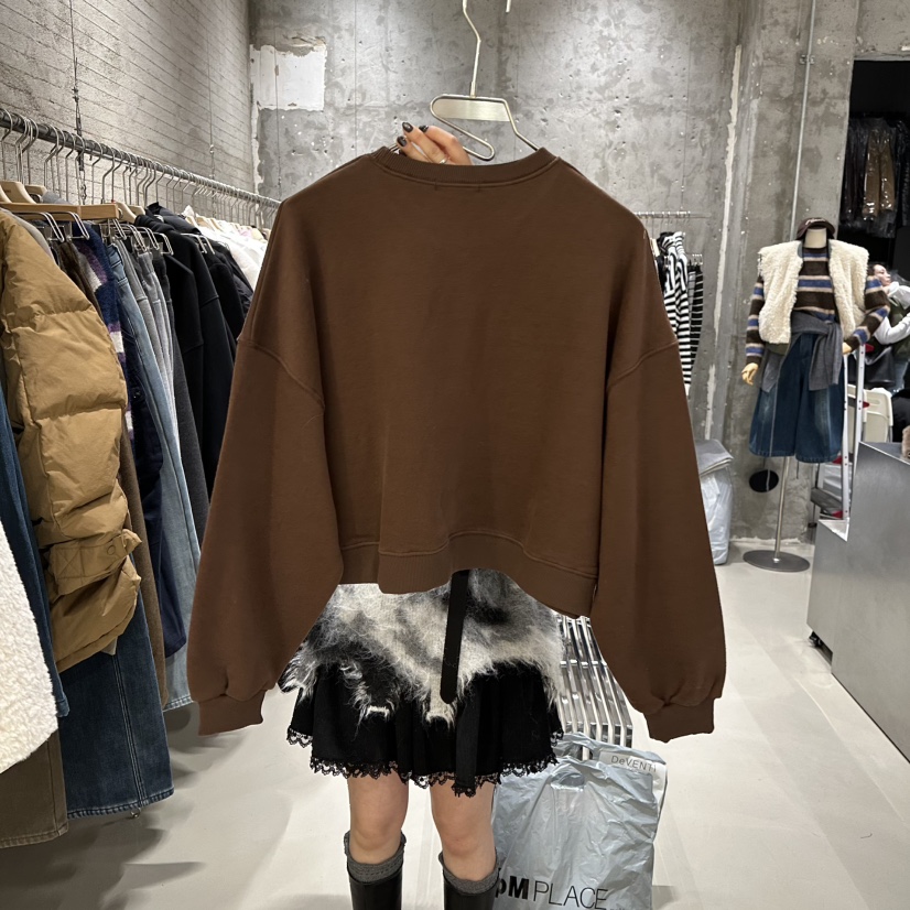 JUNI韓國代購㊣女士新款25秋冬時尚職業人氣推薦真品衛衣加絨my juni衛衣