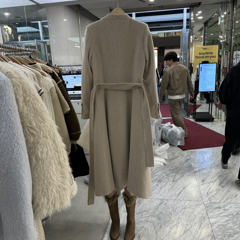 FOUNDATION東大門㊣實拍女裝新款人氣職業真品熱賣中長款大衣FOUNDATION中長款大衣