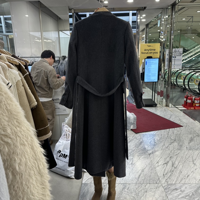 FOUNDATION東大門㊣實拍女裝新款人氣職業真品熱賣中長款大衣FOUNDATION中長款大衣