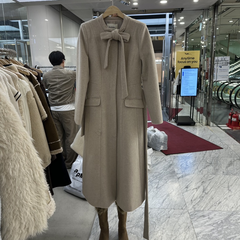 FOUNDATION東大門㊣實拍女裝新款人氣職業真品熱賣中長款大衣FOUNDATION中長款大衣圖色1