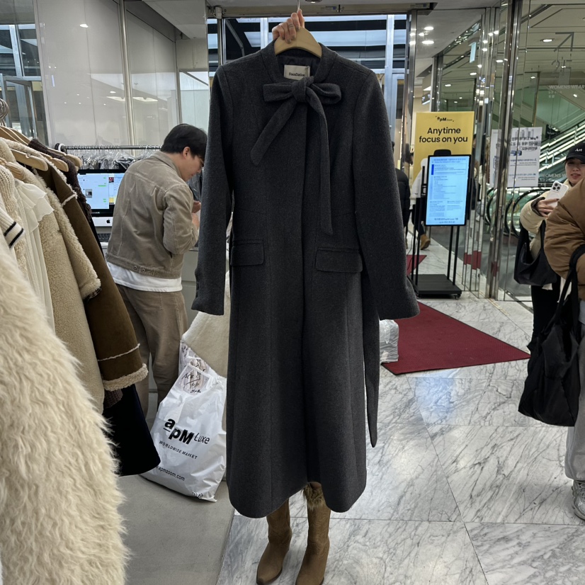 FOUNDATION東大門㊣實拍女裝新款人氣職業真品熱賣中長款大衣FOUNDATION中長款大衣圖色2