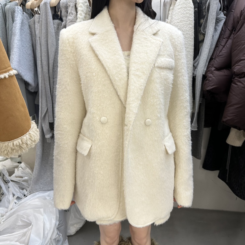 FOUNDATION韓國代購㊣女士新款熱賣休閑推薦人氣真品短款大衣FOUNDATION短款大衣圖色1